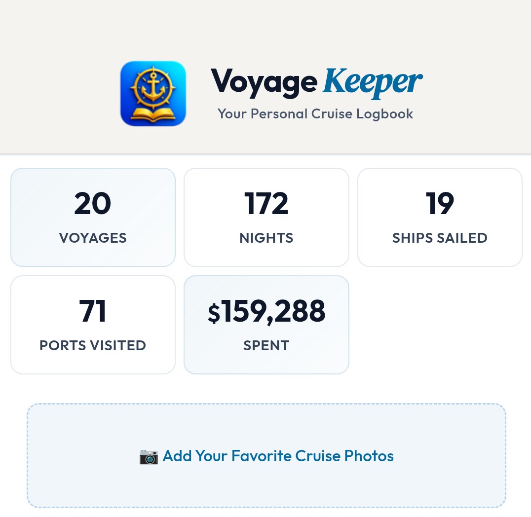 Voyage Keeper home screen